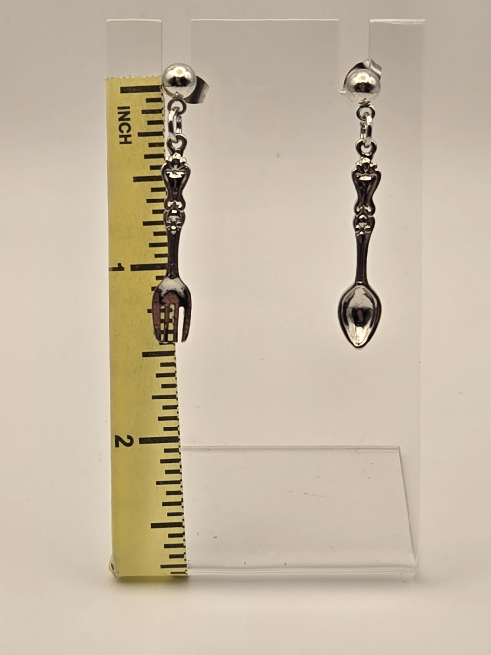 Silver Spoon & Fork Dangle Earrings - Women Jewelry Earrings